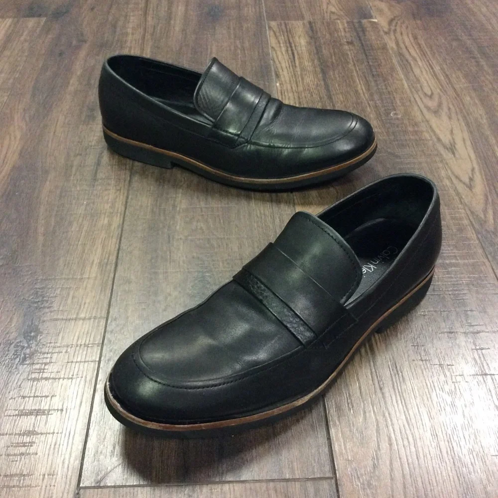 Calvin Klein Mens Forbes Dress Calf Slip On Loafer